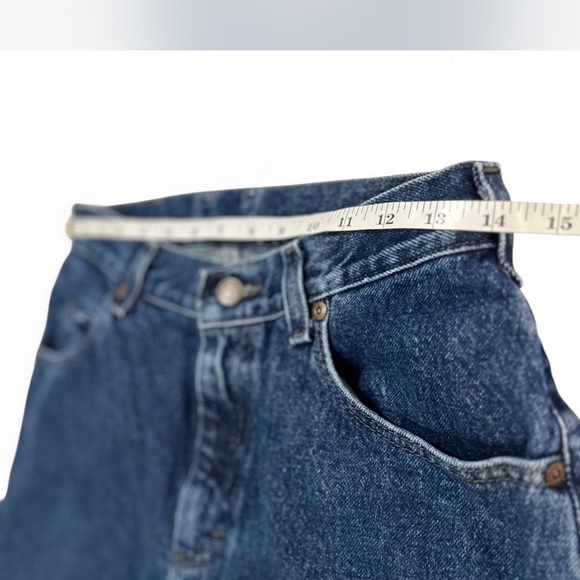 Dark Wash Vintage Lee Denim Mom Jeans Straight Leg 28X31 High-rise - Picture 3 of 8